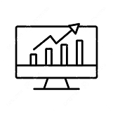 Website traffic growth icon